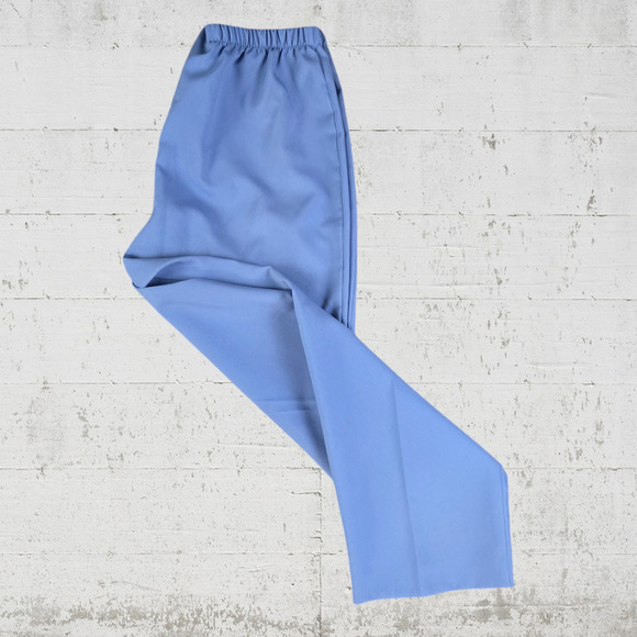 80s Vintage Willow Ridge Periwinkle Blue Retro Top Pants Set USA Made Size 14P - Picture 13 of 15